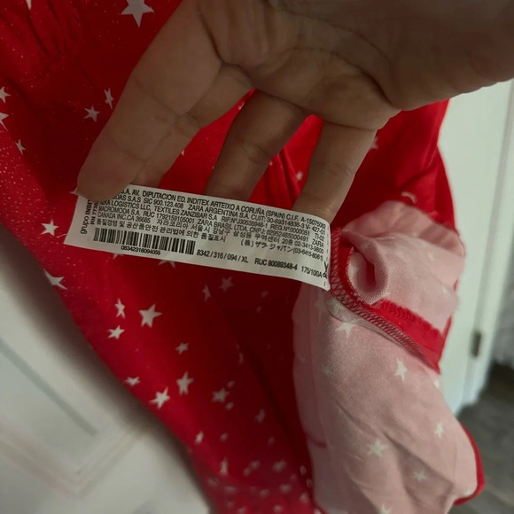 Zara SATIN EFFECT STAR DRESS  size XL - Picture 9 of 11